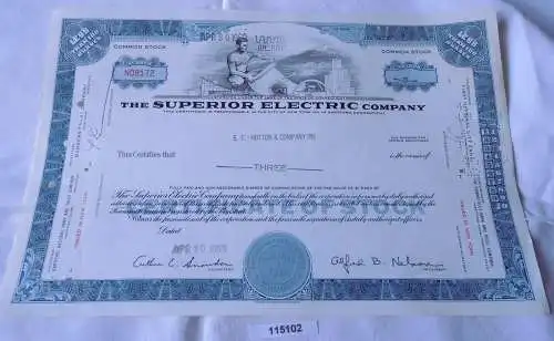 100 Dollar Aktie USA The Superior Electric Company Connecticut 10.04.1969