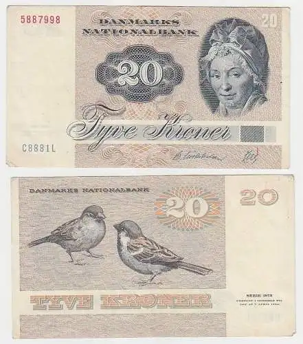 20 Kroner Banknote Dänemark 1972 (115780)