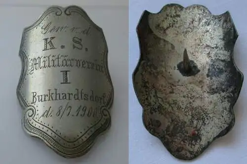 seltener Stocknagel Kgl. sächs. Militärverein Burkhardtsdorf 8./7.1900 (124909)