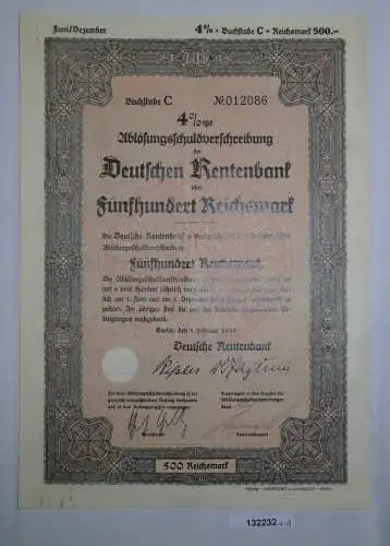 500 Reichsmark Deutsche Rentenbank Berlin 1.Februar 1935 (132232)