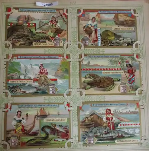 C124605 Liebigbilder Serie Nr. 588 Delicatessen aus Meeren & Flüssen 1904
