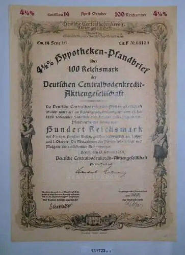 100 Reichsmark Landschaftlicher Central Pfandbrief Berlin 1940 (131723)