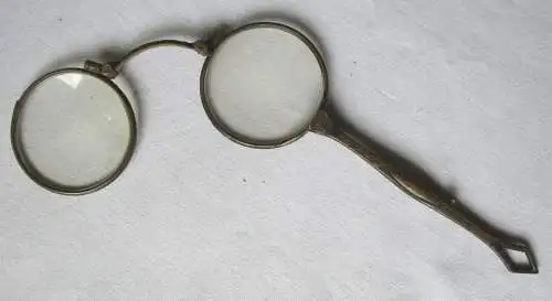 antike Lorgnette / Lorgnon, Klappbrille im Jugendstil um 1900 (100854)