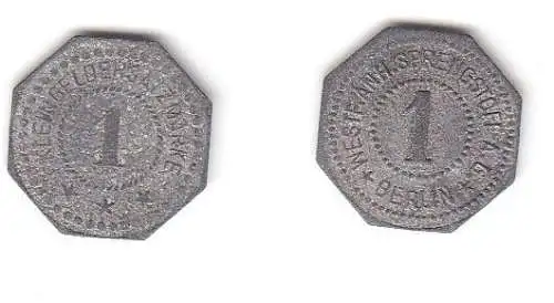 1 Pfennig Zink Notmünze Berlin Westf. Anh. Sprengstoff A.G. (113214)