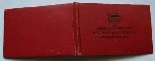 DDR Mitgliedsbuch deutsch-sowjetische Freundschaft DSF Chemnitz 1949 (117564)