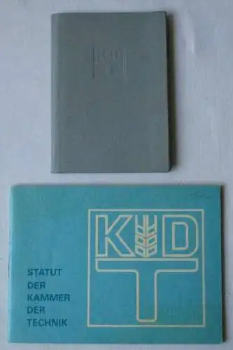 DDR Mitgliedsbuch  + Statut der Kammer der Technik 1979 - 1984 (122786)