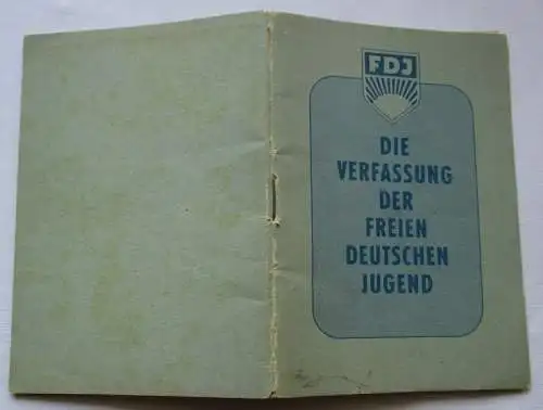 Die Verfassung der Freien Deutschen Jugend FDJ 1952 Verlag Junge Welt (107533)