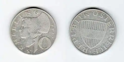10 Schilling Silber Münze Österreich 1957 (129770)