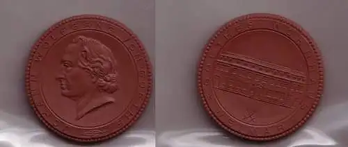 DDR Porzellan Medaille Goethes Wohnhaus Weimar (112664)