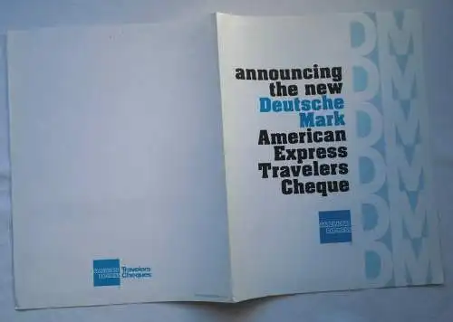 seltenes Scheckvordruck Muster American Express Travelers Cheque (132947)