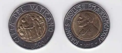 500 Lire Bi-Metall Münze Vatikan 1994 Johannes Paul II (130757)