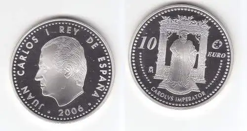 10 Euro Silbermünze Spanien Kaiser Karl 2006 (113073)