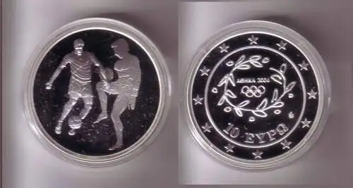 10 Euro Silber Münze Griechenland Olympiade Fussball 2004 PP (109427)