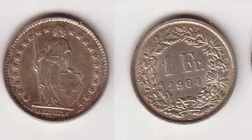 1 Franken Silber Münze Schweiz 1964 (105052)