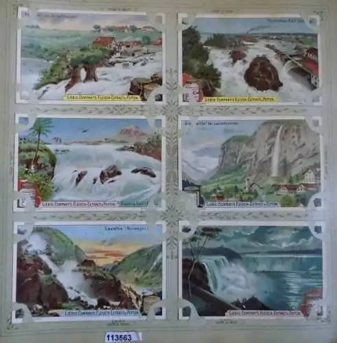 Liebigbilder Serie 448, Wasserfälle, komplett 1899 (L113563)