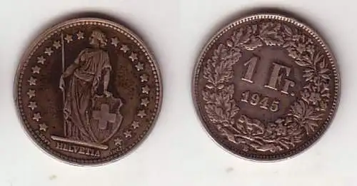 1 Franken Silber Münze Schweiz 1945 (114441)