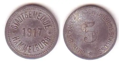 5 Pfennig Notgeld Zink Münze Stadt Hammelburg 1917 (112547)