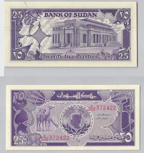 25 Piastre Banknote Sudan 1987 bankfrisch UNC (129394)