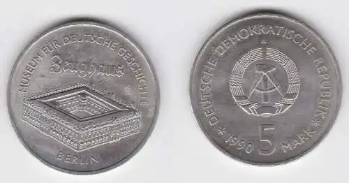 DDR Gedenk Münze 5 Mark Berlin Zeughaus 1990 vorzüglich (141073)