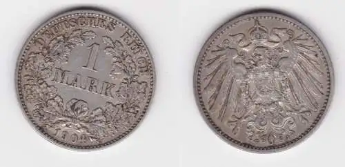 1 Mark Silber Münze Kaiserreich 1904 G, Jäger 17 (151652)