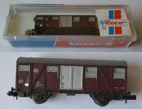 Roco 25074 Gedeckter Güterwagen 2-achsig DB Spur N OVP (152358)