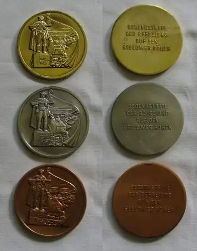 3 DDR Medaillen Gedenkstätte der Befreiung auf den Seelower Höhen 1945 (132233)