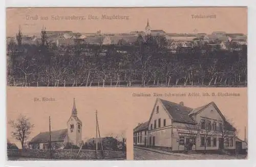 38388 Mehrbild Ak Gruß aus Schwaneberg Bezirk Magdeburg Gasthaus usw. 1922
