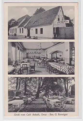 37569 Mehrbild Ak Gruß vom Café Anhalt Geuz Bes.G.Ronniger um 1920