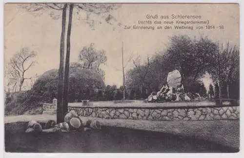 901484 Ak Gruss aus Schierensee - Kriegerdenkmal zur Erinnerung an WK 1914-18