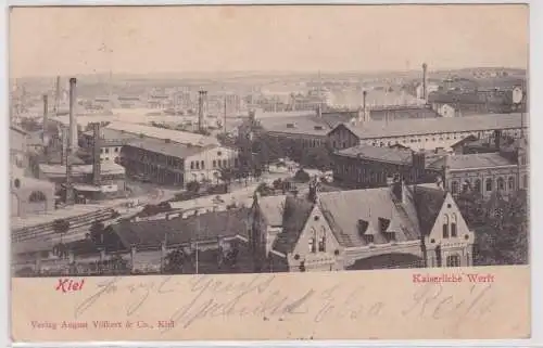 901226 Ak Kiel - Blick auf die kaiserliche Werft 1903