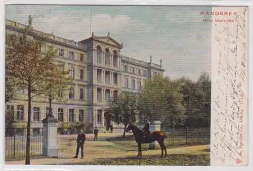 901234 Ak Wandsbek - Partie vor dem Hotel Marienthal 1903