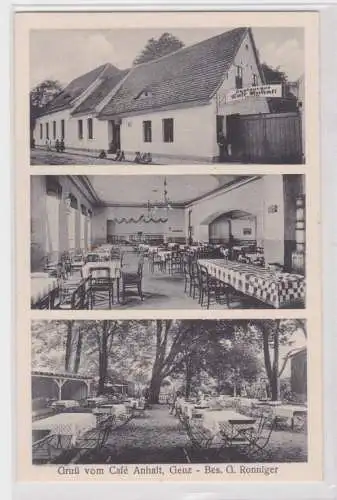 01262 Mehrbild Ak Gruß vom Café Anhalt Geuz Bes.G.Ronniger um 1920