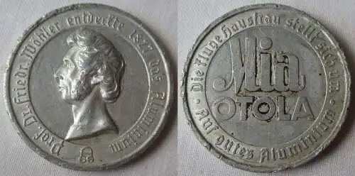 Aluminium Medaille Mia Otola Prof.Dr. F.Möhler entdeckte 1827 Aluminium (129269)