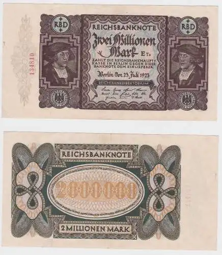 2 Millionen Mark Banknote 23.Juli 1923 Rosenberg 89 a  (131368)