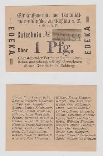 1 Pfennig Gutschein Einkaufsverein der Kolonialwarenhändler zu Roßlau (152931)