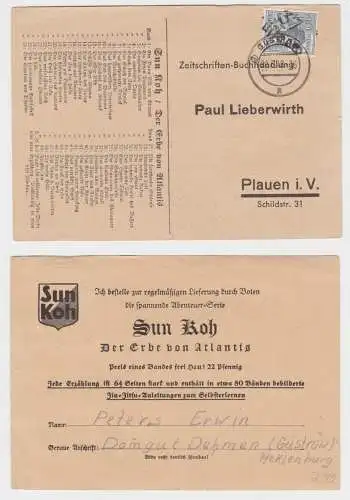96499 seltene Reklame Karte SBZ Lokalausgaben Güstrow nach Plauen 28.6.1948