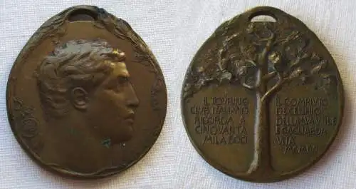 Medaille italienischer Wanderclub erinnert an ein kraftvolles Leben 1906 /135808