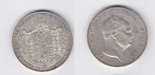 Doppeltaler Silber Münze Preussen Friedrich Wilhelm IV 1856 vz+ (112958)