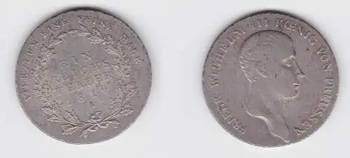 1 Taler Silber Münze Preussen Friedrich Wilhelm III. 1814 A f.vz (119925)