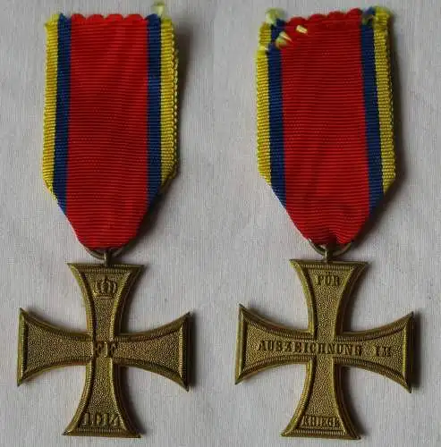 Orden Mecklenburg Schwerin Militär-Verdienstkreuz 2.Klasse 1914 am Band (111566)