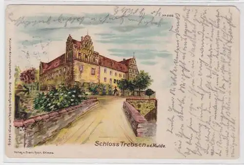 18841 Künstler Ak Bruno Bürger Leipzig No. 2090 Schloss Trebsen a. d. Mulde 1914