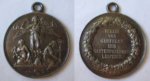 Seltene Silber Medaille Verein von Gärtnern und Gartenfreunden Leipzigs (125359)