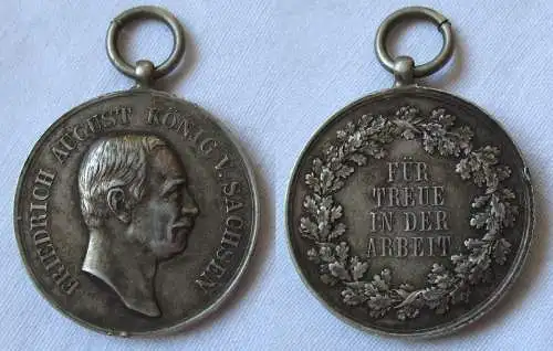 Medaille für Treue in der Arbeit 3.Form König Friedrich August 1905 (120720)