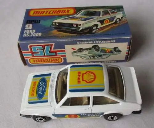 Matchbox Superfast Ford Escort RS 2000 Nr. 9 Lesney Products 1978 OVP (118386)