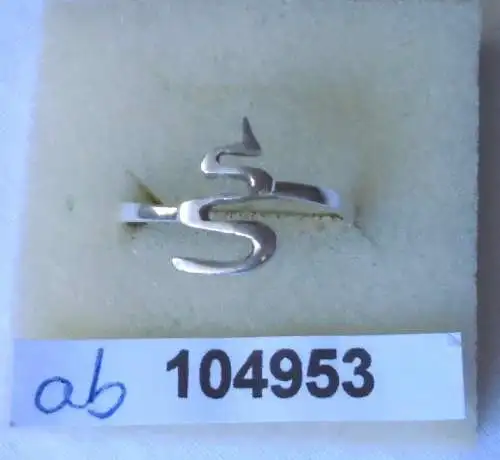 Moderner Damenring 925er Silber mit Schlangensymbolik  (104953)