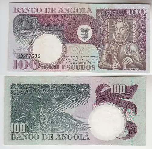 Banknote 100 Escudos Banco de Angola 1973 (104132)