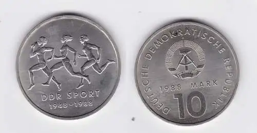 DDR Gedenk Münze 10 Mark 40 Jahre DDR Sport 1988 (122854)