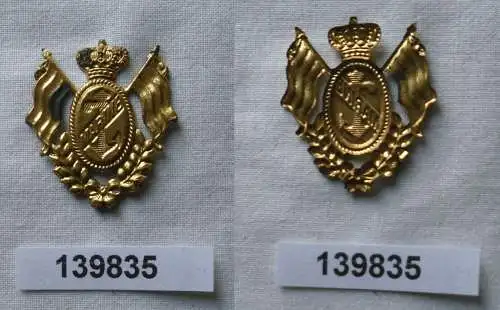 Mützenabzeichen Abzeichen für die Mütze / Uniform Marine gekrönt (139835)