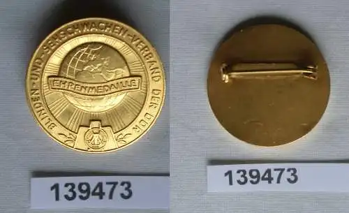 DDR Abzeichen Ehrenmedaille Blinden- & Sehschwachen-Verband in Gold (139473)