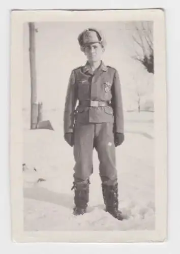 83657 Foto Pilot mit Frontflugspange für Aufklärer im Winter 2.Weltkrieg